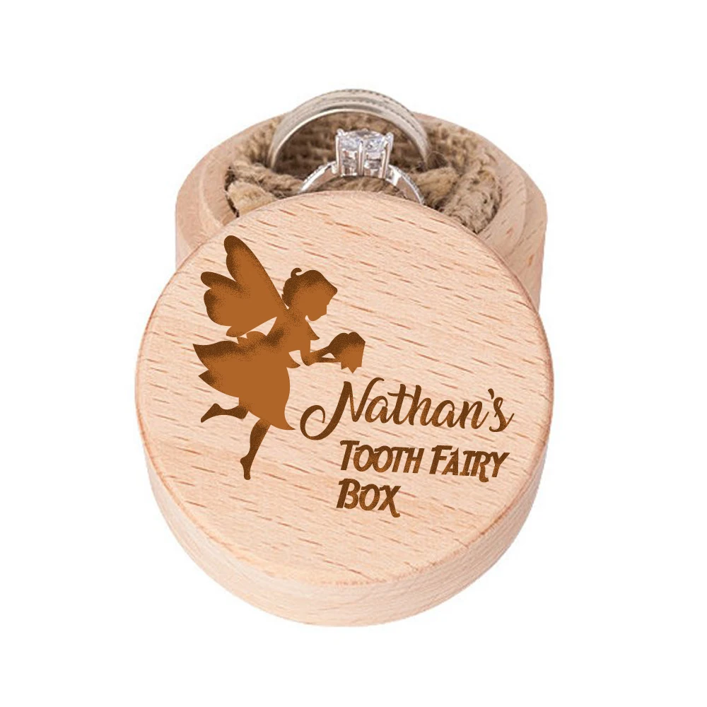 

Cusotm Tooth Fairy Box Holder Pillow Baby Tooth Keepsake 1st Birthday Gift Kid Milk Teeth Box Organizer Wooden Money Box