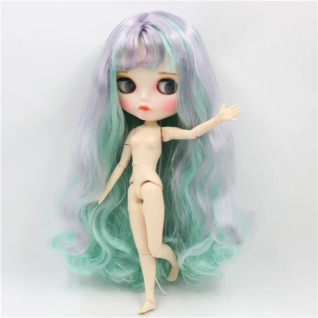 Фабрика blyth кукла 1/6 bjd белая кожа смешанные волосы тела, новое матовое лицо резные губы с бровью, индивидуальные лица BL1049/4006 - Цвет: doll