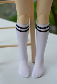 

BJD Doll socks white elastic a077 knee-high socks uniforms socks football socks