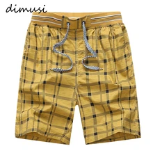 DIMUSI лето для мужчин's шорты для женщин плед хлопок Jogger повседневное пляжные шорты мужской эластичный пояс пляжные шорты мужские брендовая одежда 5XL