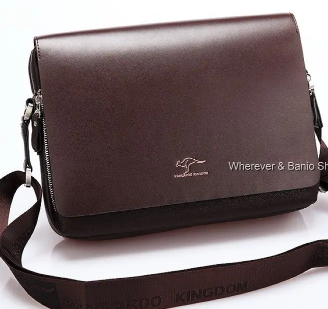 Free shipping Kangaroo Kingdom Men's Genuine Leather/PU Shoulder bag _M168D A4 messenger bags