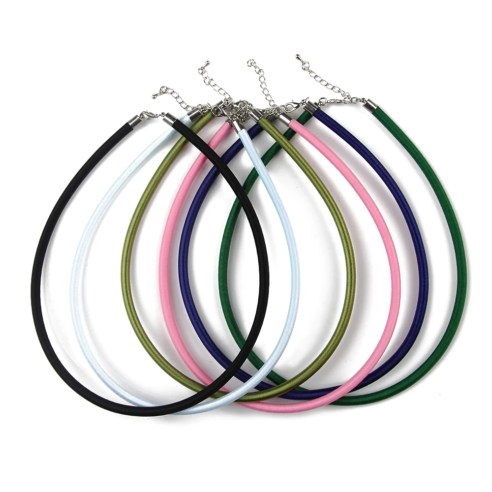 

5 mm Nylon Cord Necklace With Lobster Clasp DIY Accessory Choker Necklace Jewelry 5 pcs a lot