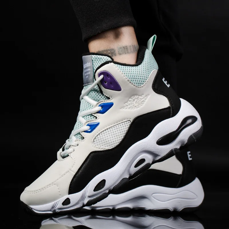 

2019 Fashion High Top Men Sneakers Platform Sneakers Men Fashion Hip Hop Street Men Trainer Tenis Shoes Lace Up Cool Men Shoes