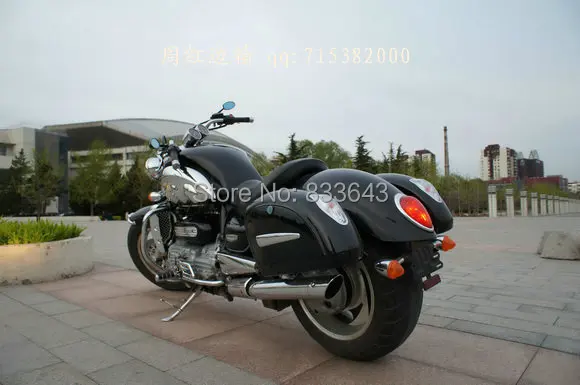 New Motorcycle Cruiser Hard Trunk Saddle Bags Luggage W New Motorcycle Cruiser Hard Trunk Saddle Bags Luggage W Lights Mounted Black In Leather From Automobiles Motorcycles On