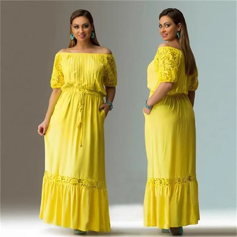 Yellow maxi dresses for plus size women size Yellow maxi dresses for plus size women size