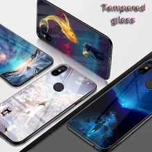 Для Xiaomi Redmi Note 5 pro Чехол для телефона закаленное стекло Жесткий