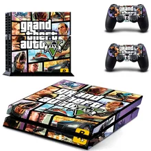 Grand Theft Auto V GTA5 наклейка для PS4 виниловая наклейка, стикер для консоли sony Playstation 4 и 2 контроллера наклейка для PS4 наклейка