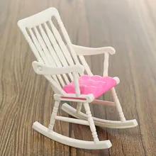 1 Pcs Mini Doll Rocking Chair Accessories For Doll House Room Dollhouse Decoration Rocker Toys Children