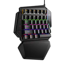 GameSir GK100 один ручная клавиатура Механическая синий переключатели игровая клавиатура для компьютера FPS игры, для ПК с ОС Windows и GameSir X1