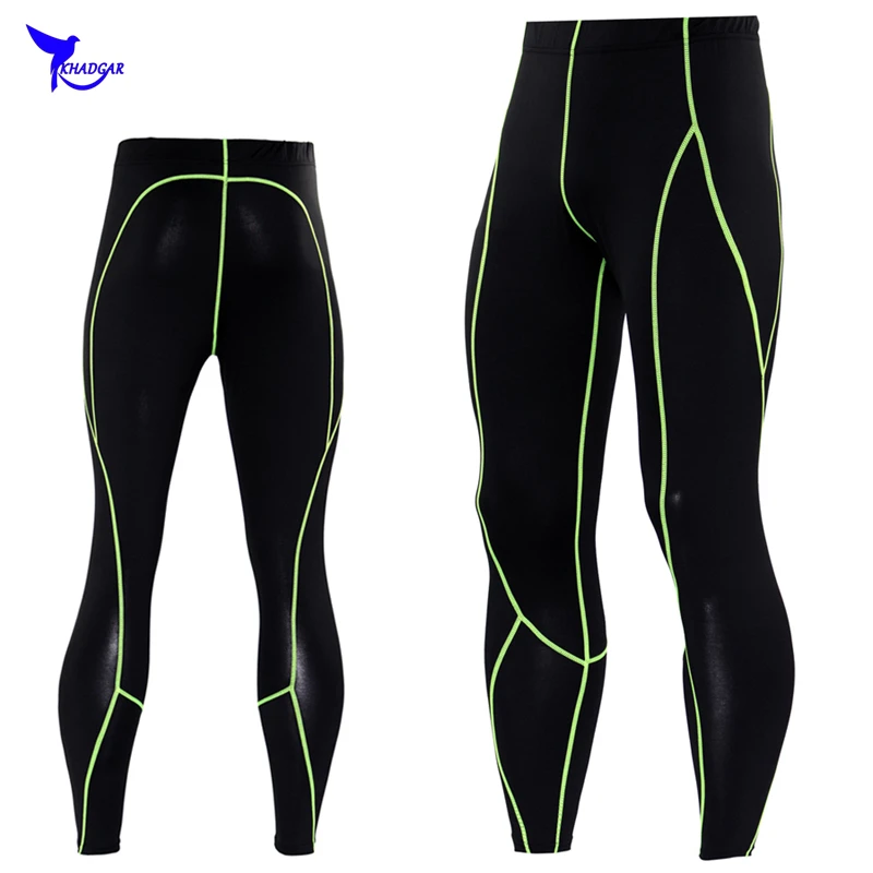 Quick Dry Skin tight Compression Running Pants Men Dry Fit Jogging ...