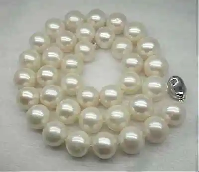 

Free shipping hot sale Women Bridal Wedding Jewelry >>KINGLY NATURAL AAA+ 11-12 MM WHITE SOUTH SEA PEARL NECKLACE 17