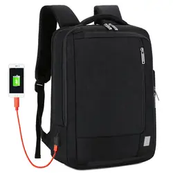 15,6 дюймовый ноутбук рюкзак Внешний USB зарядки компьютер рюкзаки мужской путешествия Водонепроницаемый сумки для Для мужчин школы Back Pack