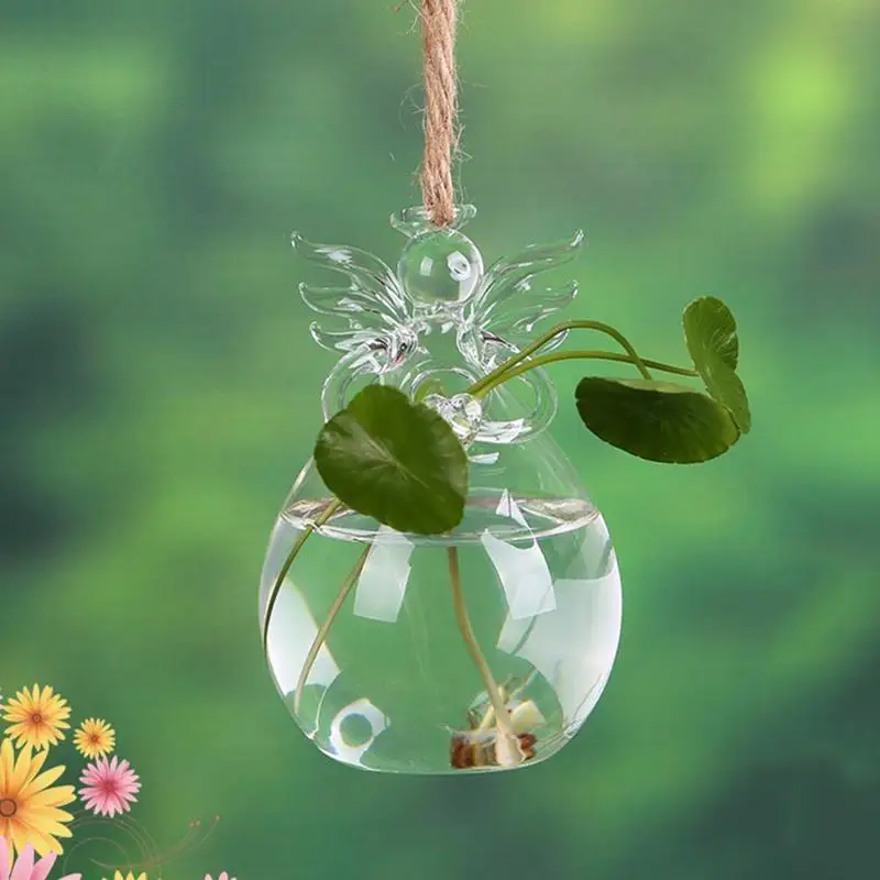 

Clear Hanging Glass Vase Flower Plants Container Ornament Micro Landscape DIY Wedding Home Garden Decor Drop Shipping