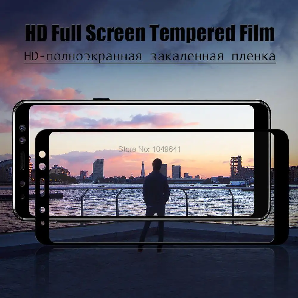 KCLC2931_3_Tempered Glass For Samsung Galaxy A8 2018 5.6 inch 9H 2D Full Screen Covered Explosion-proof Film Screen Protector