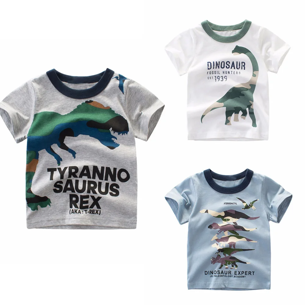 

CYSINCOS 2019 Cartoon Print Baby Boys T Shirt For Summer Infant Boys Girls T-shirts Clothes Cotton Toddler Letter Tops