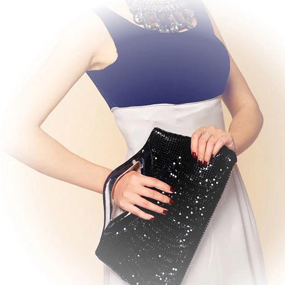 Fashion Women Clutch Lip Paillette Sequins Handbag Evening