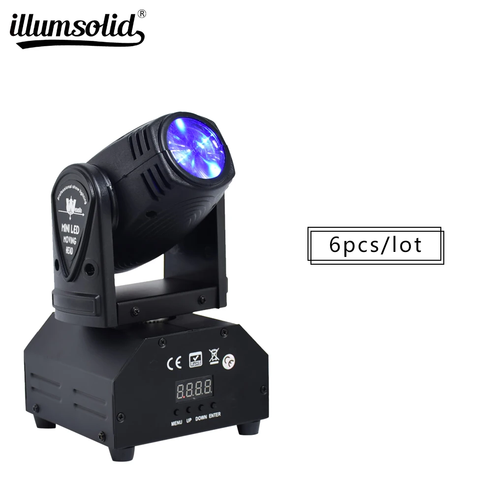 

dj lights moving heads disco led light projector stage lighting 6pcs/lot