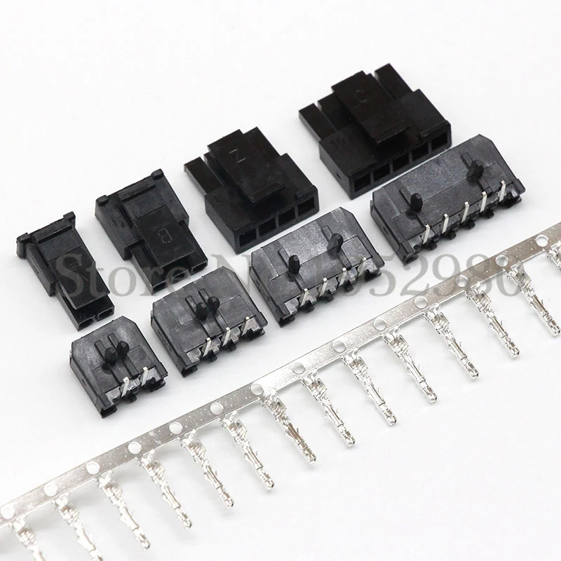 

30 Set Molex 3.0 mm Connector 43645/43650 Single Row Right Angle Pin Header+Male Housing+Female Terminals 2/3/4/5/6/8 Pin