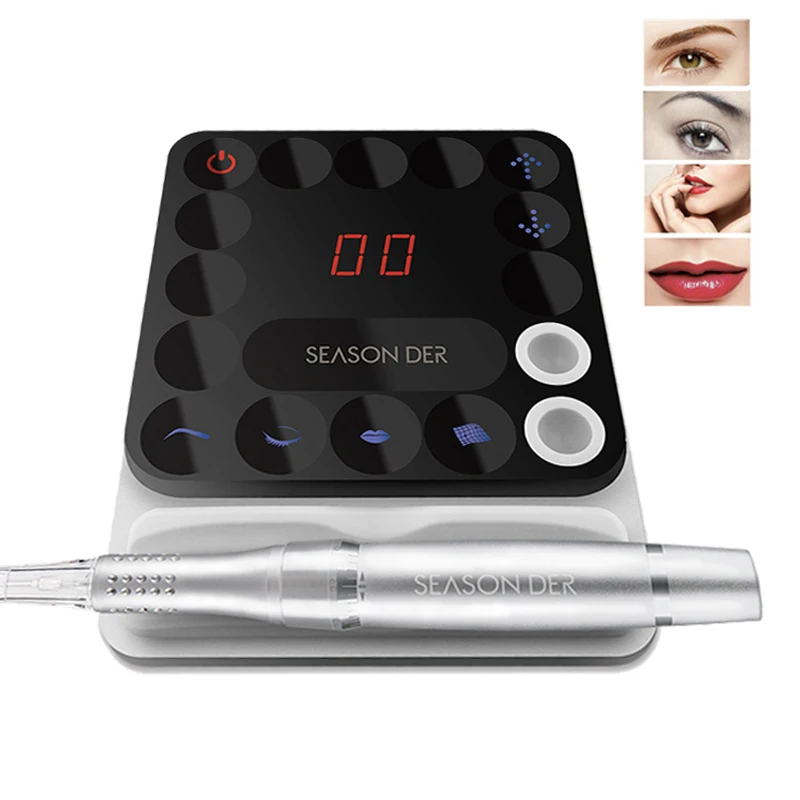 

Season Der Q7 Touch Screen Permanent makeup Machine Kit for Eyebrow Lip Eyeliner machine with 10pcs Cartridge Needles Tattoo Pen