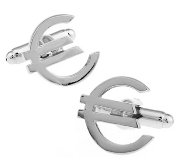 

New Arrival High Quality Men Shirt Designer Cuff links Retail Copper Material Silver EURO Design CuffLinks Free Shipping