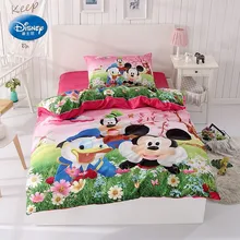Mickey Minnie Mouse and Donald Duck Duvet Cover Set Twin Single Size for Children Boys Girls