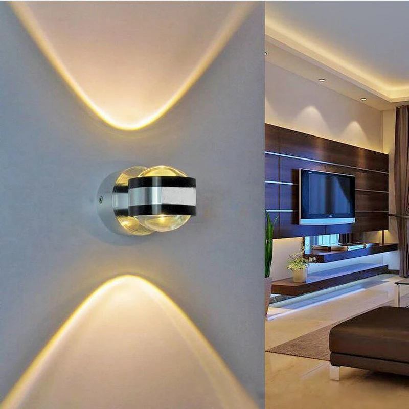 Светодиодный настенный светильник 2 Вт 220 В разные цвета|wall light 220v|crystal wall lightwall |