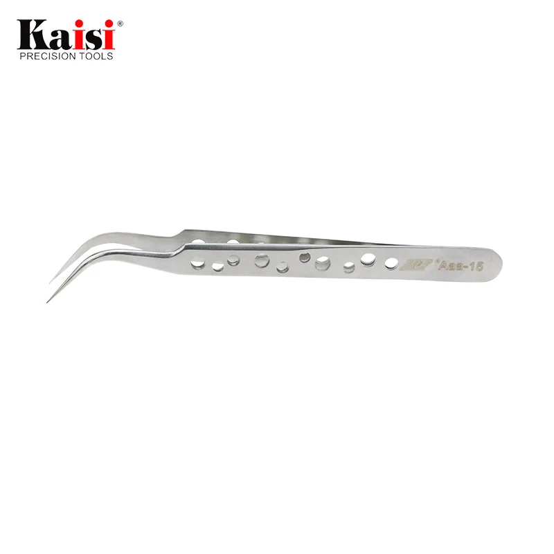 

Kaisi Ultra Precision Tweezers Perforated Series AAA-11-15-16 Round tip stainless steel tweezers for iphone Repair tool