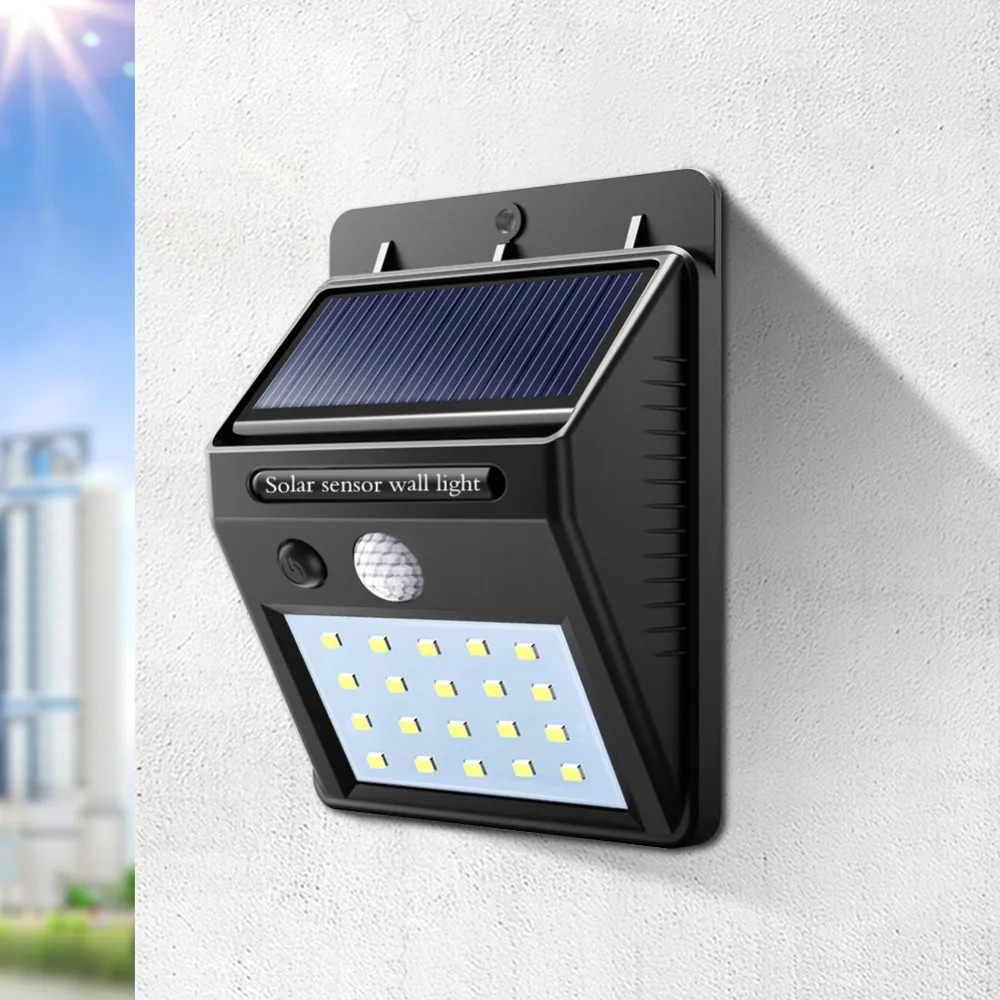 

PIR Motion Sensor LED Solar lamp Waterproof Outdoor Garden light Decoration LED Wall lamp Gateway Security Night Emergency Bulb