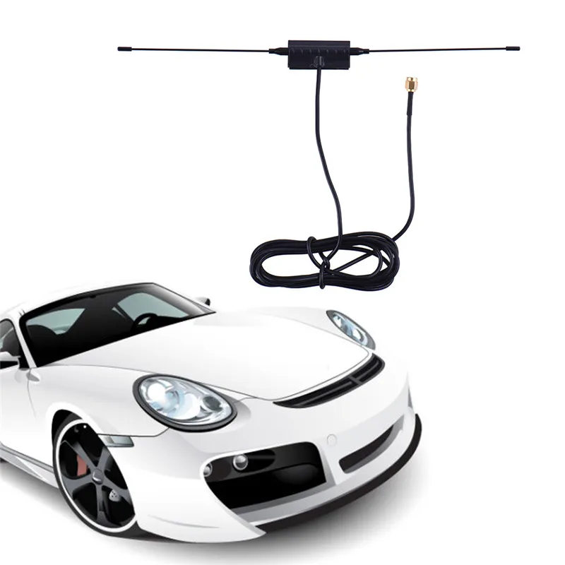 

Car Digital 12V TV FM Antenna Aerials 5ft In Car Radio Signal Amplifier DVB-T ISDB-T 6dBi 88-108MHZ