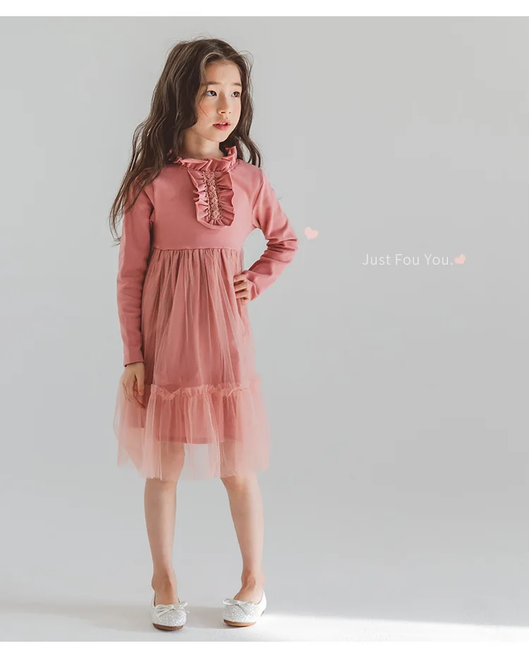 Платье для девочек платье принцессы с длинными рукавами осенне-зимняя одежда для девочек детская одежда розовые вечерние платья для девочек 10, 12, 14 лет