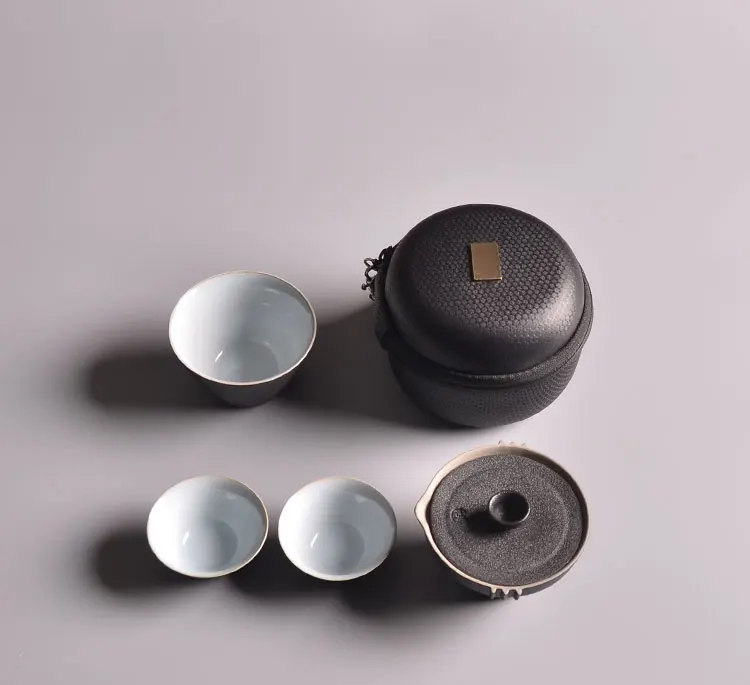 TANGPIN керамический чайник gaiwan чайные чашки китайский портативный чайный набор для путешествия с сумкой для путешествий