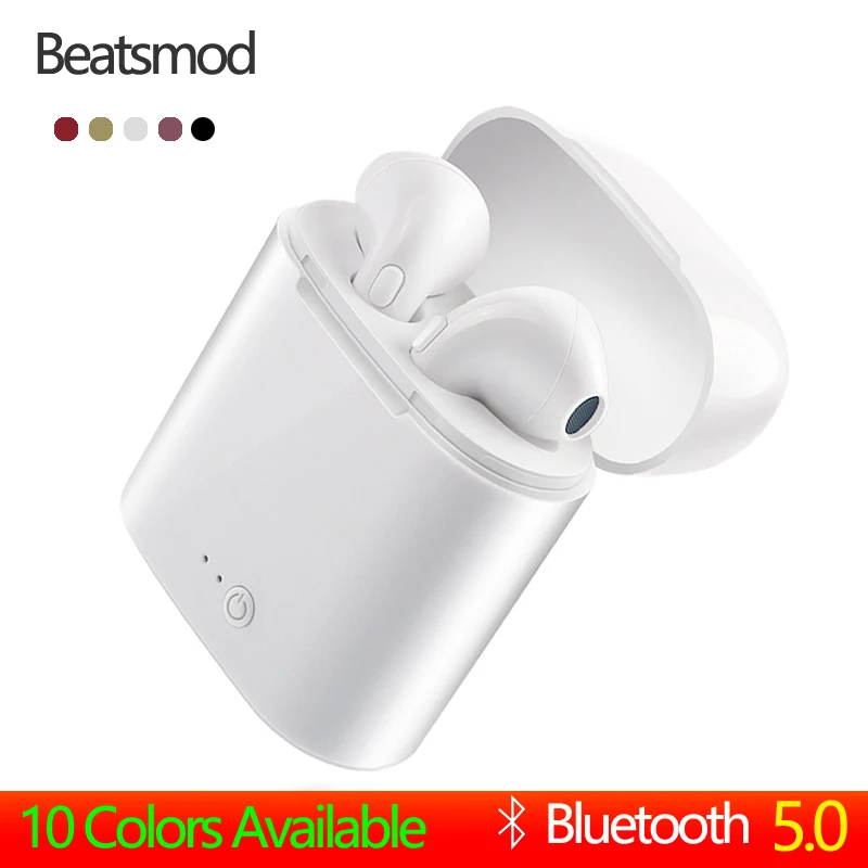 Beatsmod i7s tws Upgrade беспроводные Bluetooth наушники гарнитура стерео наушники-вкладыши с зарядной коробкой для смартфона pk i10