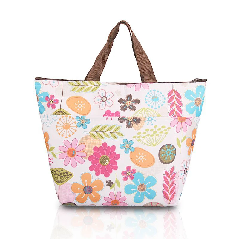 

Cute Women Portable Lunch Bag Love Flower Thermal Bag Cherry Food Box High Capacity Kid Dot Insulated Picnic Men Cooler Bag Tote