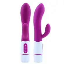 Silicone Rabbit G Spot Vibrator 16 Frequency Stimulator Massager Sex Toys for Women Couples