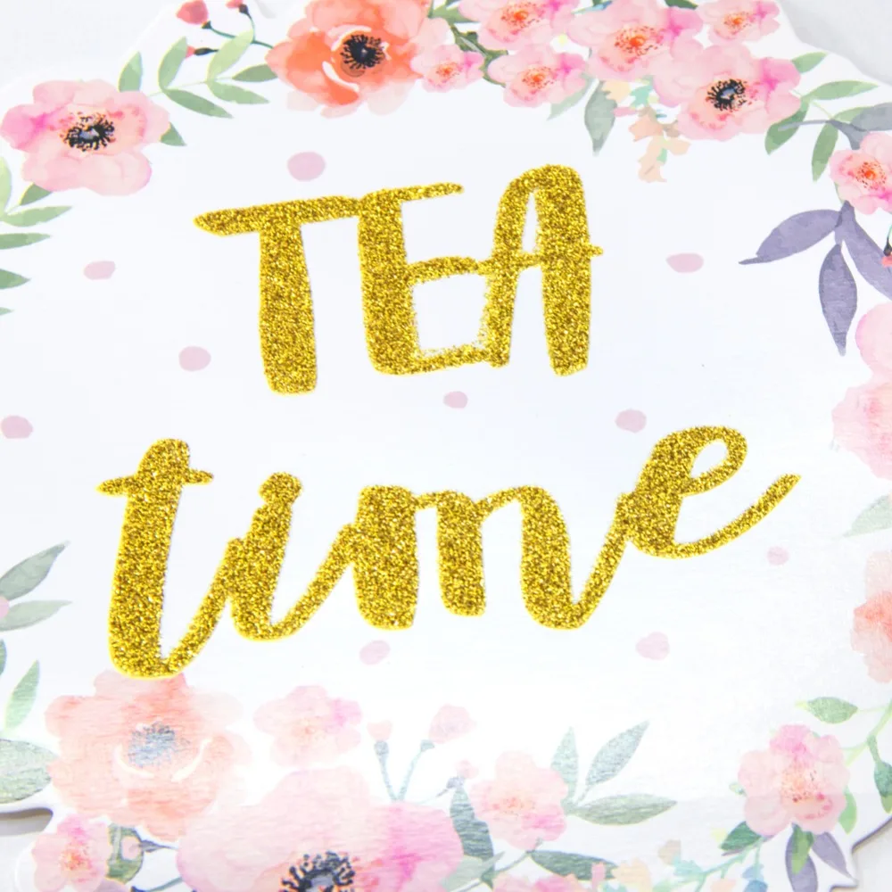 Tea Party Photo Booth Props Decorations Floral Printable Tea Pot Tea Cup Alice in Wonderland Mother's Day Birthday Party Decor