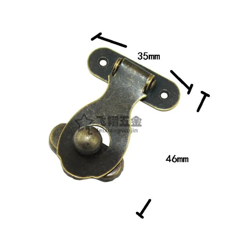 10pcs/lot Metal clasp Small buckle Wooden gift box clasp Antique lock