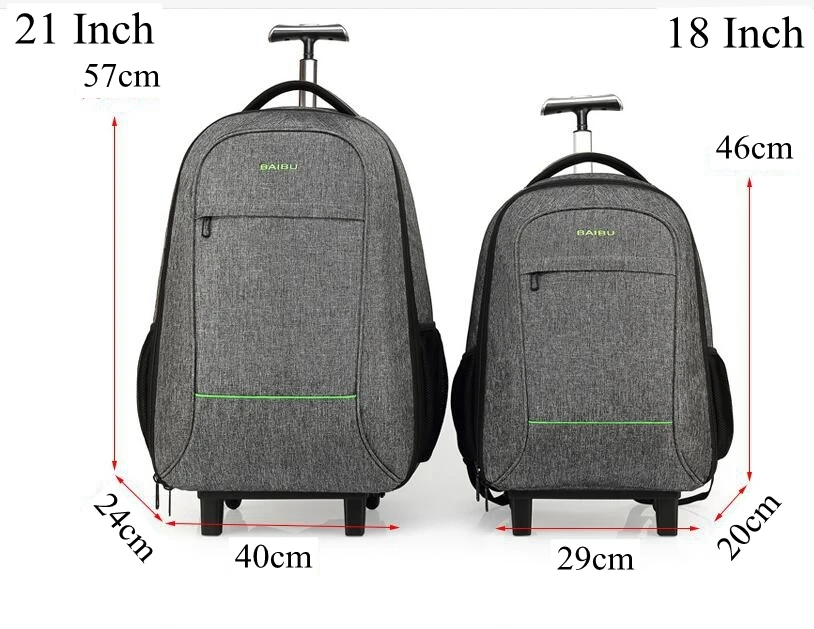 Travel Rucksack Bag Wheeled Backpack For Men Cabin Luggage Trolley Bags With Wheels Business Carry On Rolling Luggage Suitcase