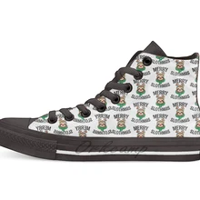 Подарок для ленивых, влюбленных, Веселый дизайн, дышащая Повседневная Высокая обувь на шнуровке, холщовая обувь кеды для дропшиппинг