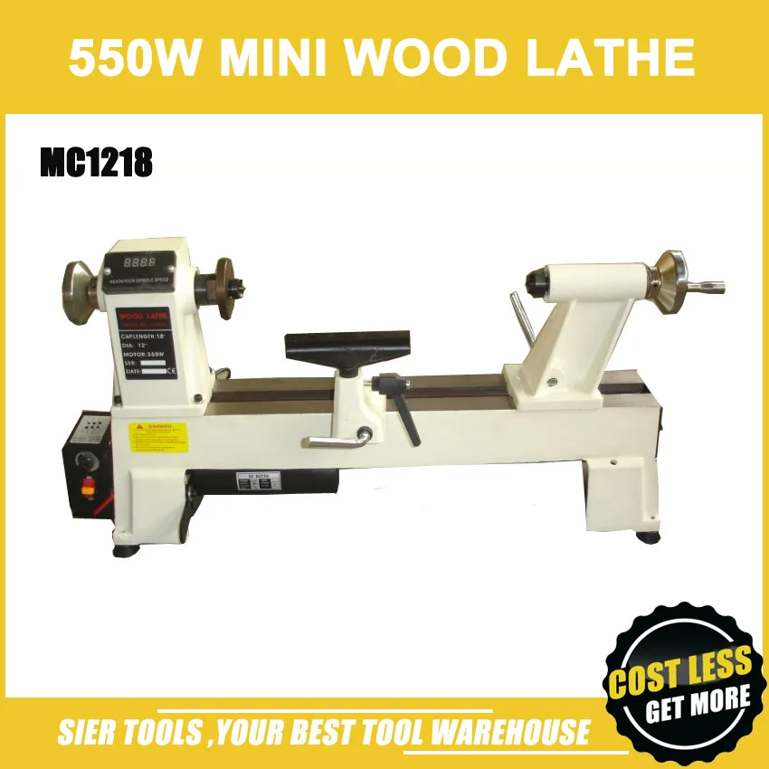 

MC1218 Wood Lathe/550W 450mm Mini Lathe/Digital Display/Variable speed adjustable
