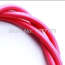 30 метров розовый цвет текстильный ретро медный провод шнур