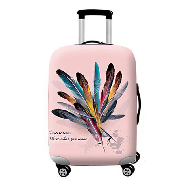 QIAQU модный уплотненный Чехол для багажа 18-32 дюймов защитный чехол для багажа эластичный пылезащитный чехол Аксессуары для путешествий - Цвет: feather