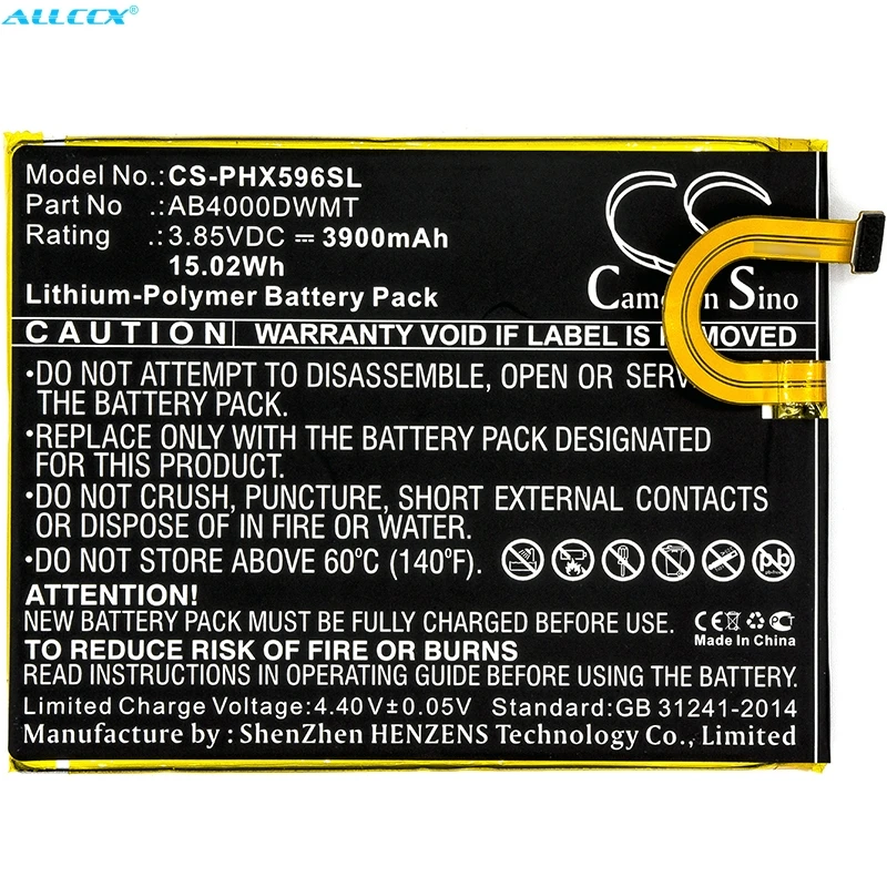 Аккумулятор Cameron Sino AB4000DWMT AB4000DWMV для Philips Xenium CTX596 X596 3900 мАч|Аккумуляторы мобильных