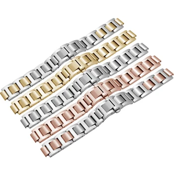 

Luxury stainless steel watchband Convex interface metal bracelet replacement steel strap for Cartier men's female wristband