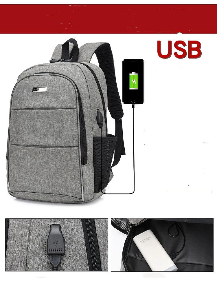 USB рюкзаков 15,6 дюймовый ноутбук рюкзак для Для мужчин Для женщин Школьная Сумка для подростков мальчиков и девочек мужской путешествия Anti theft сумка для ноутбука