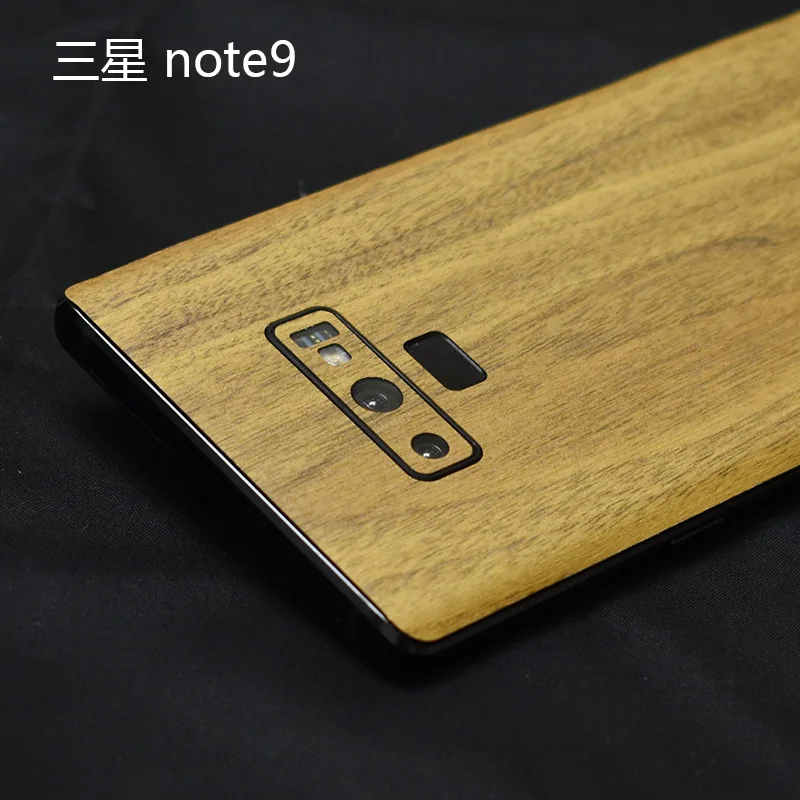 Черная деревянная задняя пленка для samsung Galaxy Note 9 декоративная Защитная