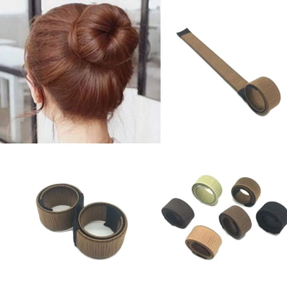 

Synthetic Wig Donuts Bud Head Band Ball French Twist Magic DIY Tool Bun Maker Sweet French Dish Made Hair Band Hair Accessories