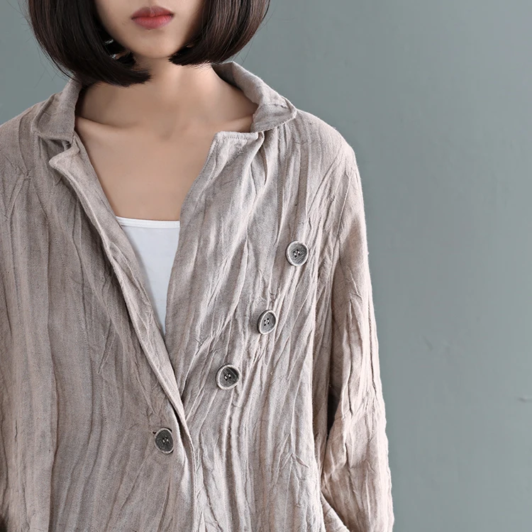 New Autumn Women's Long sleeve blouse Plus size Women's Irregular Shirts Stylish Blouse Linen Premium Style