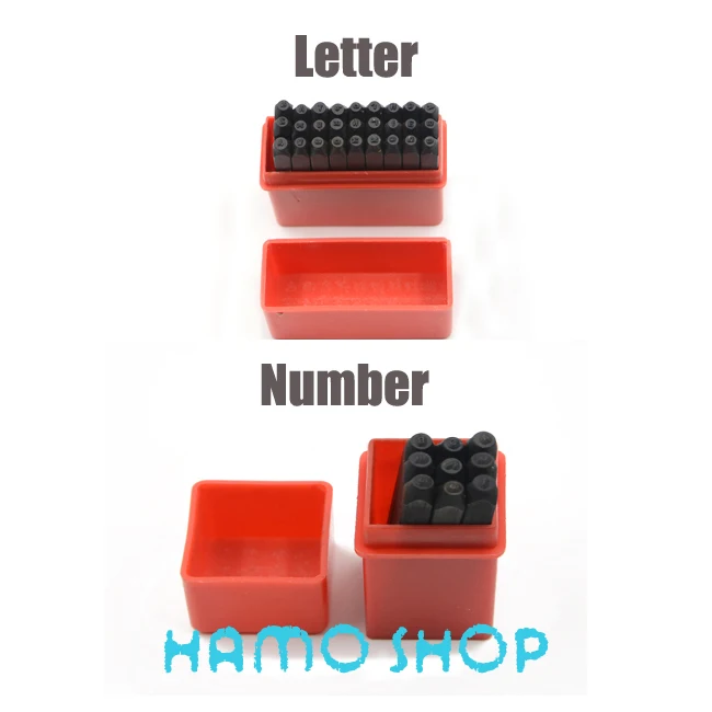 

Free Shipping Two Boxes 6mm Stamps Set Punch English Alphabet Letter And Arabic Numerals Die Metal Tool
