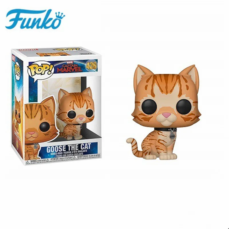 Экшн фигурка из ПВХ Funko POP капитан Марвел гусь кот Коллекционная модель виниловые