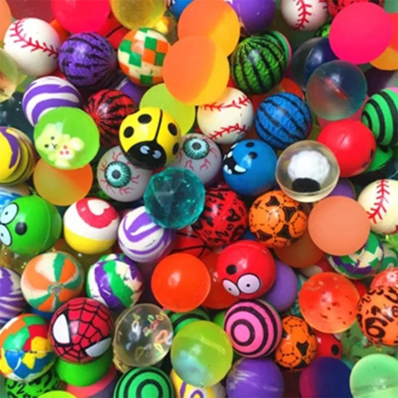 10pcs/lot Funny toy balls mixed Bouncy Ball child elastic rubber ball Children kids of pinball